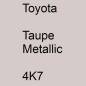 Preview: Toyota, Taupe Metallic, 4K7.